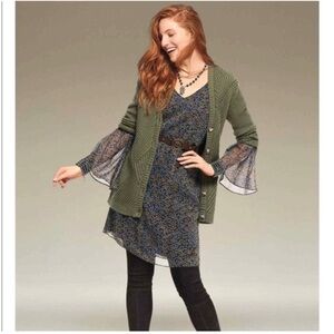 CABI Bell Sleeve Sheath Dress Size XS